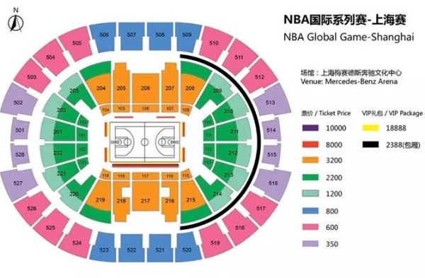 2019年NBA中国赛上海站时间地点、票价及订票信息