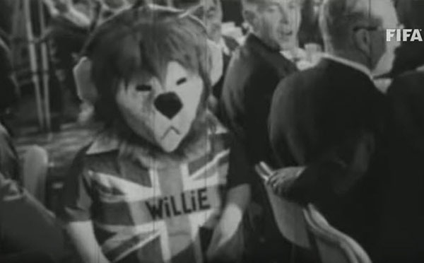 世界杯吉祥物始于1966年狮子威利